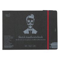 5EB-18ST/BLACK Caiet de schite authenticbook Black 18 coli, 24.5 x 17.6 cm, 165gr - SM-LT