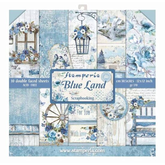 SBBL47 - Bloc 10 coli scrapbooking cu 2 fete, 30.5x30.5cm, 170gr. Stamperia
