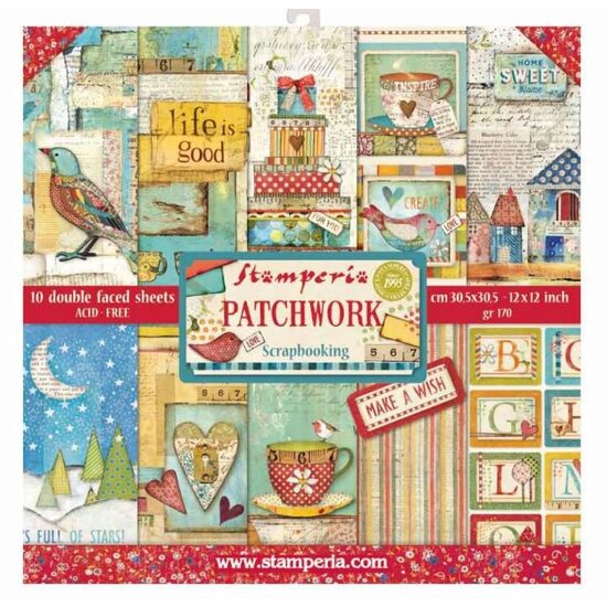SBBL49 - Bloc 10 coli scrapbooking cu 2 fete, 30.5x30.5cm, 170gr. Stamperia