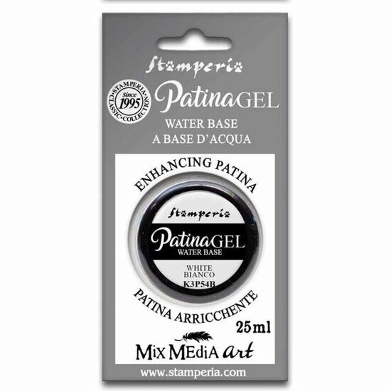 K3P54B - Blister - Patina gel alb - 25ml - Stamperia
