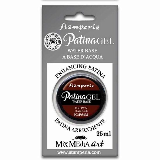 K3P54M - Blister - Patina gel gri maro - 25ml - Stamperia