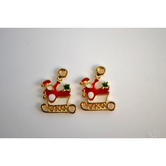 367298 - Charm auriu Craciun - Santa - 1.1x1.7cm - ANT-CH