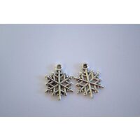 Charm argintiu Craciun - fulg - 1.5x2cm - ANT-CH - 367302