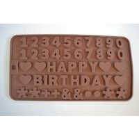 363911 - Matrita, mulaj silicon Happy birthday - 11.5x21cm - ANT-CH