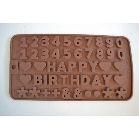 363911 - Matrita, mulaj silicon Happy birthday - 11.5x21cm - ANT-CH