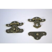 366988D - Incuietoare mini metalica, 2 partitii - bronz - ANT-CH