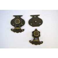 366993D - Incuietoare mini metalica, 2 partitii - bronz - ANT-CH