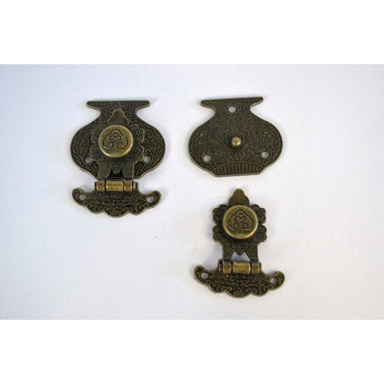 366993D - Incuietoare mini metalica, 2 partitii - bronz - ANT-CH