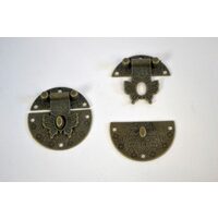 366995D - Incuietoare mini metalica, 2 partitii - bronz - ANT-CH