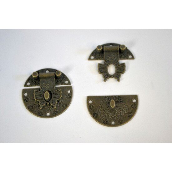 366995D - Incuietoare mini metalica, 2 partitii - bronz - ANT-CH