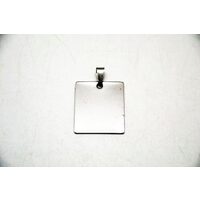 367210 - Medalion metal, patrat, nichelat - 1.2x32x27mm - ANT-CH