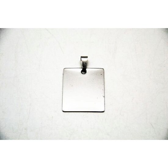 367210 - Medalion metal, patrat, nichelat - 1.2x32x27mm - ANT-CH