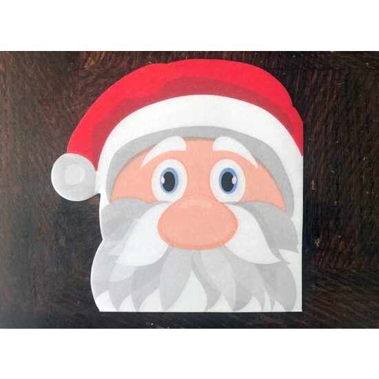 491279 - Set 12 servetele decorative - silueta decupata Santa - aprox 16cm - ANT-CH