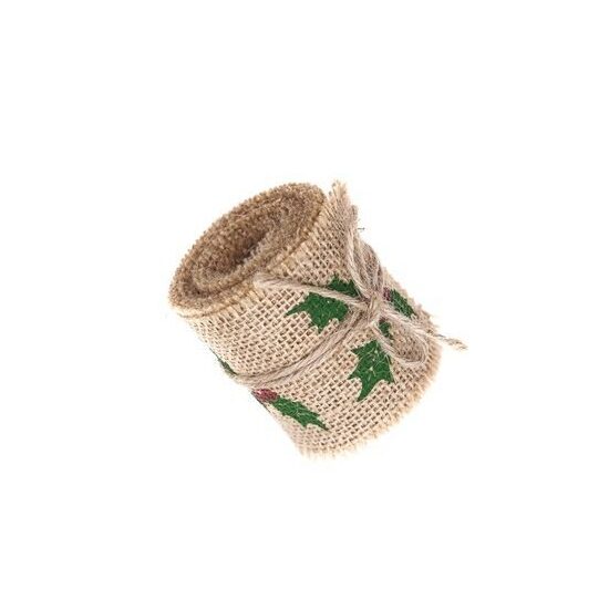 DPTA-030 - Rola panglica iuta natur cu vasc - 6 cm x 2 m - DP CRAFT