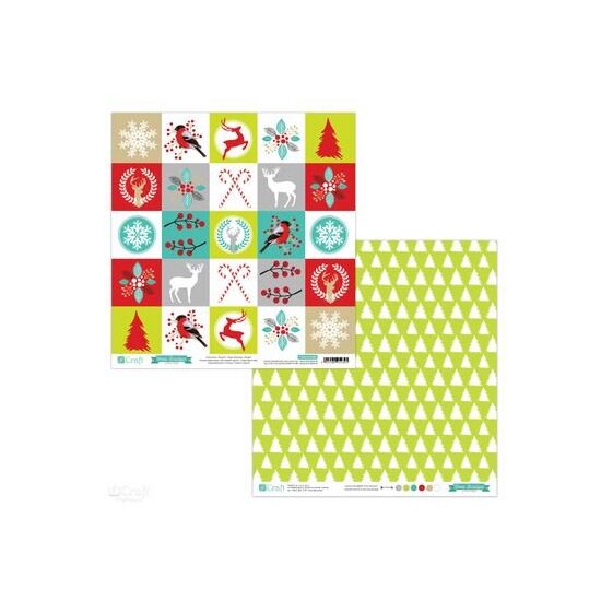 PYDU-012-005 - Hartie scrapbooking - 30.5x30.5 - Xmas Boutique 5 - DP CRAFT