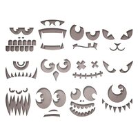 G - 663090 Set 12 cuttere Thinlits - Frightening Faces - Sizzix