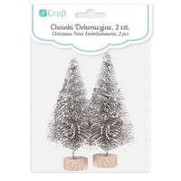 CEOZ-134 - Set 2 braduti decorativi argintii 8 cm - DP CRAFT