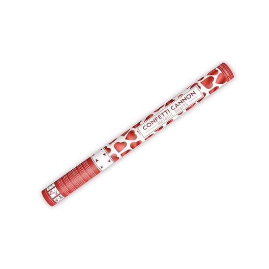 TUKHR60 - Tun confetti 60 cm - inimioare rosii - Party