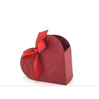 PUDP11 - Set 10 cutiute forma inima 10 x 9 x 3 cm - rosii - PARTY