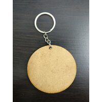 Breloc MDF rotund - 6 cm - RIL