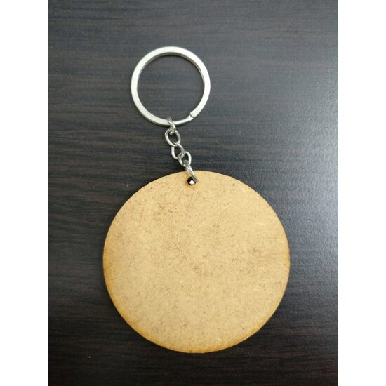 Breloc MDF rotund - 6 cm - RIL
