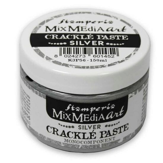 K3P56 - Pasta de crapare monocomponenta - 150ml - argintie - Stamperia - Crackle Paste
