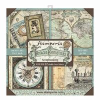 SBBXL01 - Bloc 22 coli scrapbooking cu 2 fete, 30.5x30.5cm, 170gr. Stamperia