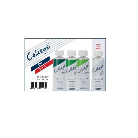 85703097 Set culori ulei College 200 ml 3+1 gratis - Schmincke