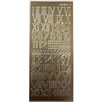 311600 - Sticker auriu - cifre arabe si romane - JEJP