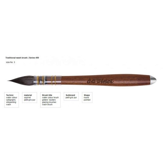 499/3 Pensula acuarela SILVER PEN - Da Vinci