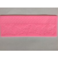 35196 - Mulaj silicon dreptunghiular -18,7 x 6.8 x 0.4cm - dantela si fluturi - Pentart