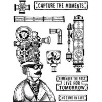 WTKAT05 - Set 9 stampile silicon - Capture the moments - Stamperia