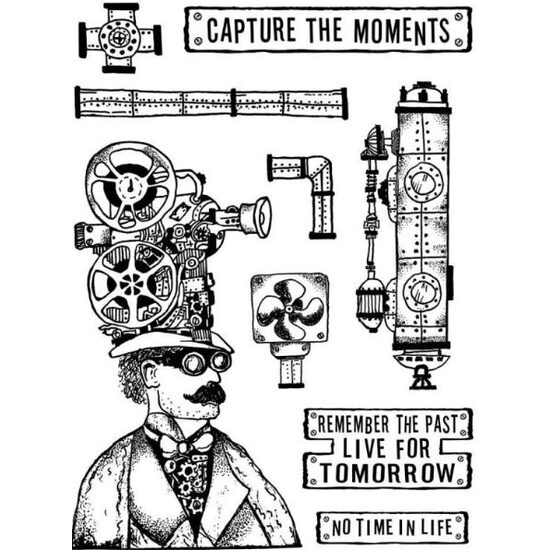 WTKAT05 - Set 9 stampile silicon - Capture the moments - Stamperia