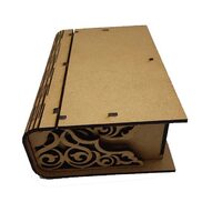 CUT003 - Cutie MDF carte cu balama,model dantelat - IND-C