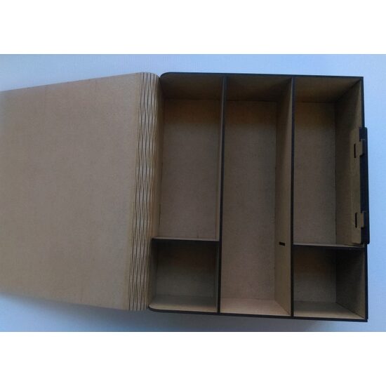 CUT017 - Cutie MDF pentru sticla vin si 2 pahare - IND-C
