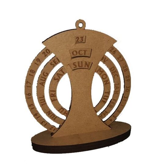 CAL002 - Calendar birou rotund MDF - IND-C