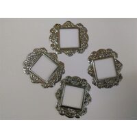 35191 - Set 10 figurine metal culoarea nichelului - Pentart