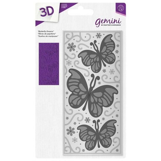 GEM-EF-3D-BDRE - Placa embosare 3D Gemini - Butterfly Dreams - Crafters Companion
