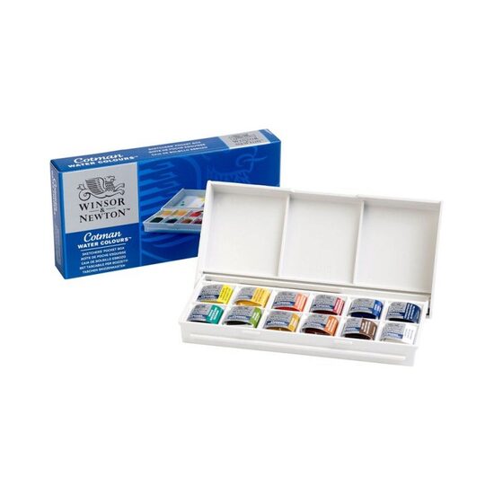 Set acuarela Winsor Newton - Cotman Scetch Pocket box - 12 pastile