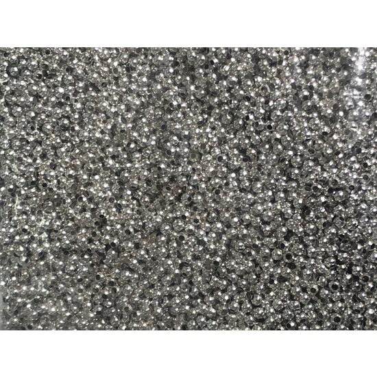 3025B - Set 10g margele metalice argintii - 5mm