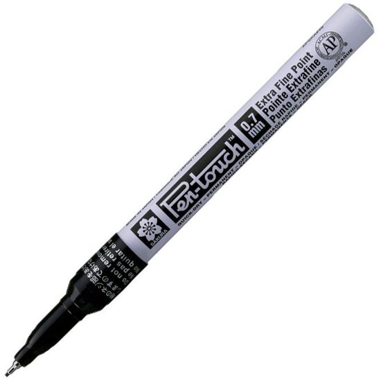 XPSKA 49 - Marker permanent cu vopsea - negru opac - 0.7 mm - Pen-Touch