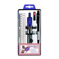 NS/01 - Set compas, rigla 15cm si creion mecanic FARA Grafotech - REAL-W