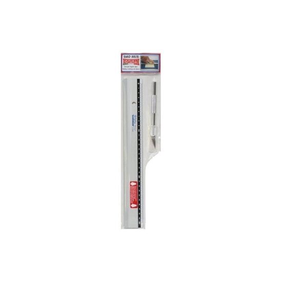 DS/30 - Set rigla aluminiu 30 cm + cutter bisturiu - REAL-W