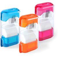 09550000 - Ascutitoare cu container si radiera - diferite culori - REAL-W