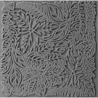 CE95022 - Placa de textura, stampila cauciuc - 9x9cm - Cernit - Leaves