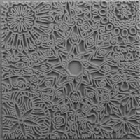 CE95025 - Placa de textura, stampila cauciuc - 9x9cm - Cernit - Mandala
