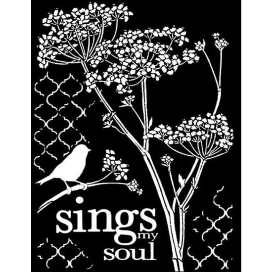 KSTD025 - Sablon 20x25x0.2mm gosime - Little bird - Stamperia