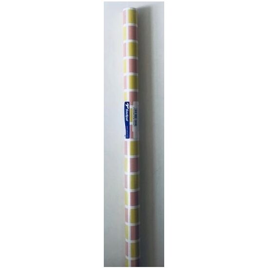Hartie XL Kraft - model 2 - patrate galbene/ roz pal - Sadipal