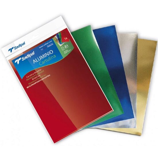 20286 - Set 5 coli hartie aluminiu A4 - 225gr - Sadipal