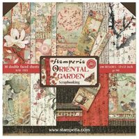 SBBL58 - Bloc 10 coli scrapbooking cu 2 fete, 30.5x30.5cm, 170gr. Oriental Garden - Stamperia